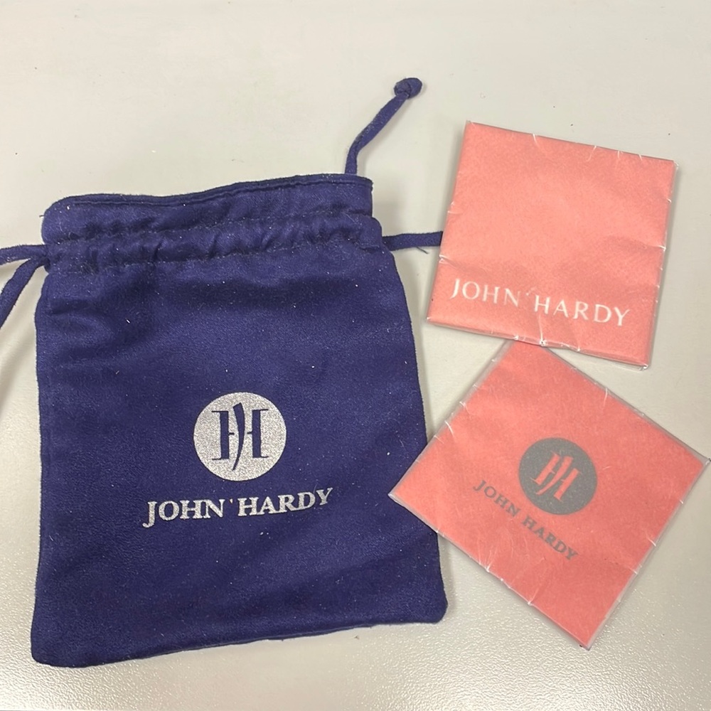 John Hardy Blue Pouch with 2 Cloths